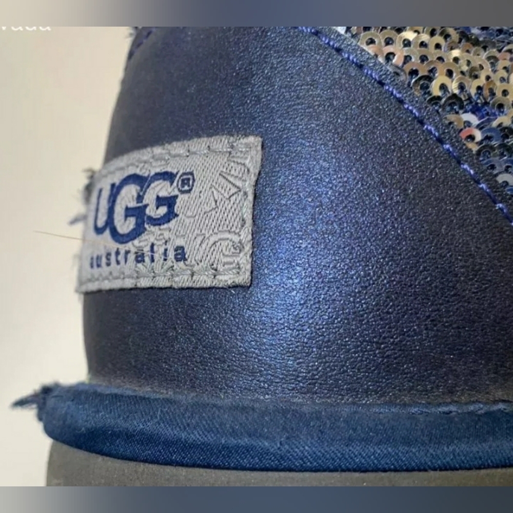 Ugg Sequin Blue Silver Shearling Cold Weather / S… - image 7